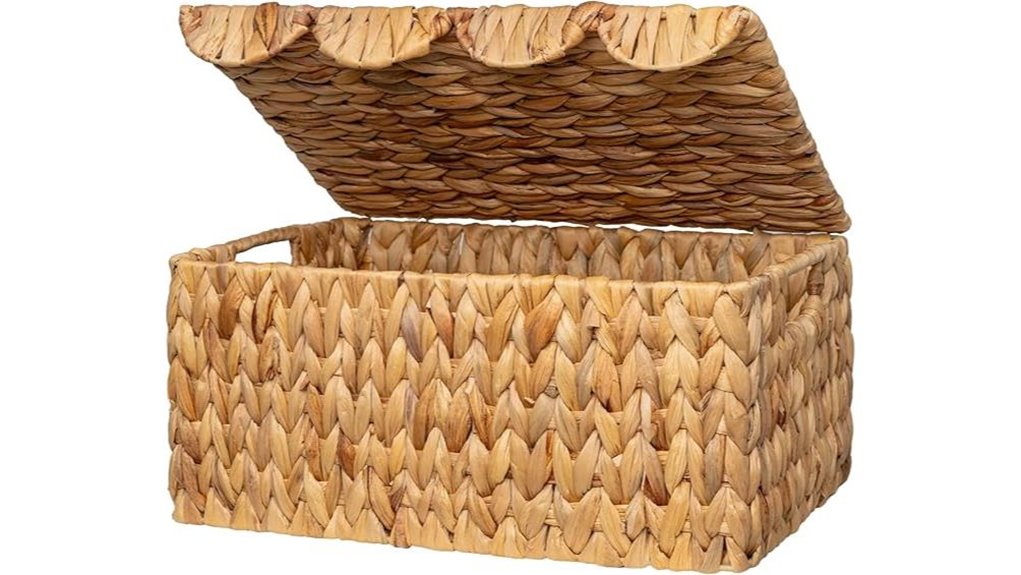 handwoven water hyacinth basket