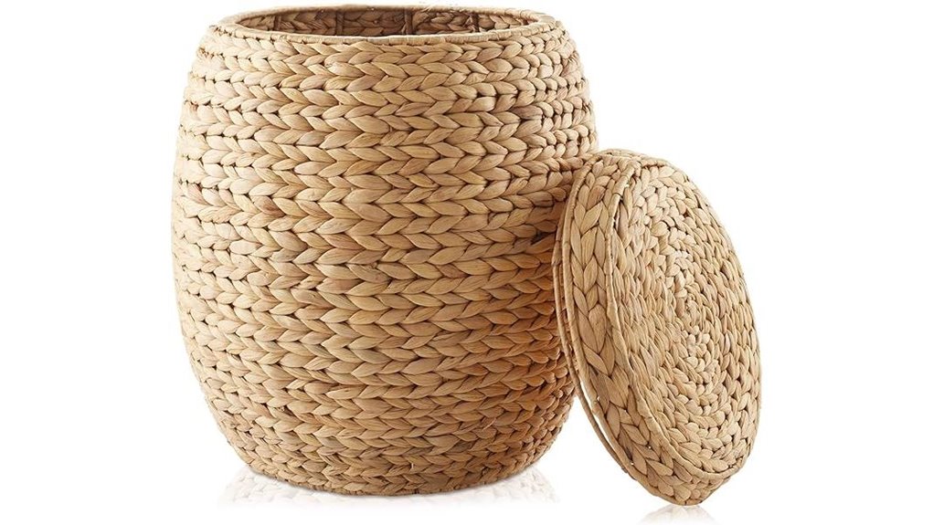 handwoven water hyacinth basket