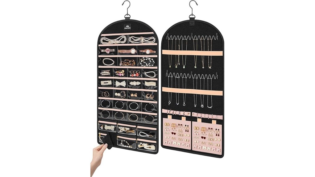 hanging jewelry organizer with pouches