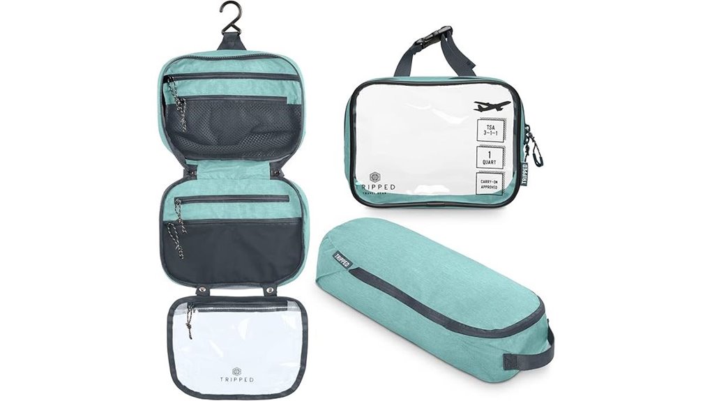 hanging tsa compliant toiletry pouch