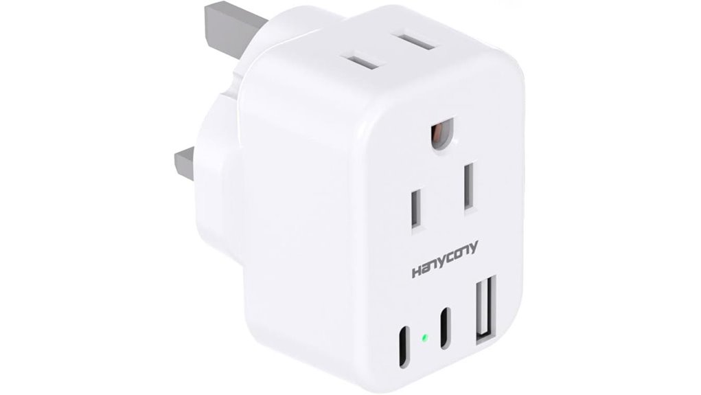 hanycony us to uk travel adapter