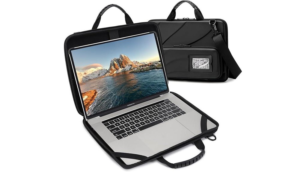 hard shell laptop shoulder bag