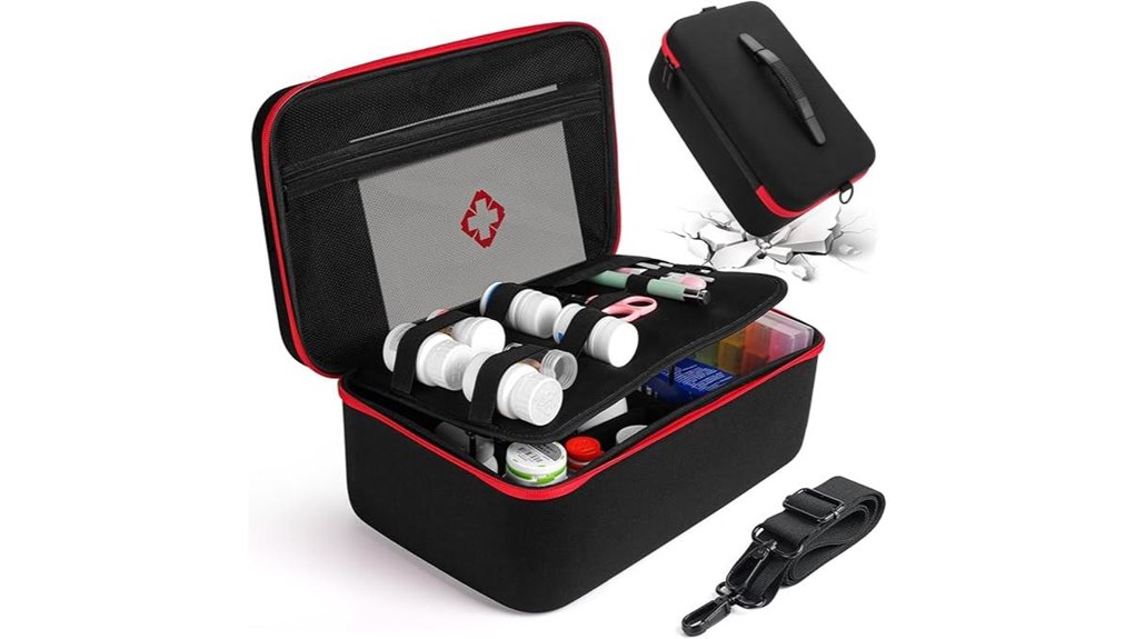 hard shell travel pillcase first aid