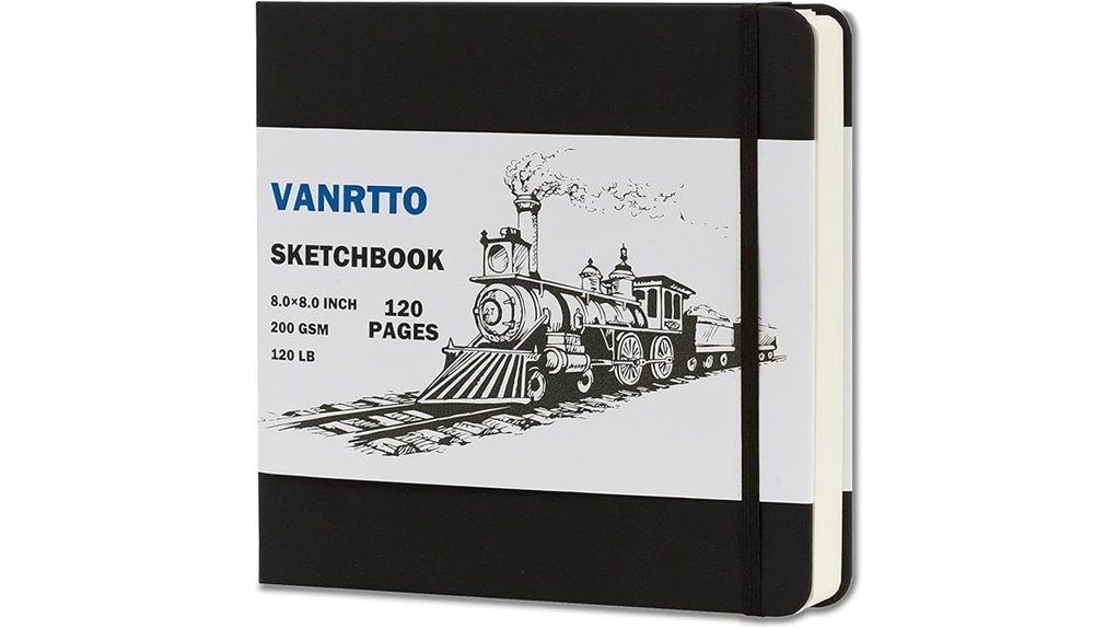 hardcover 8x8 120gsm sketchbook