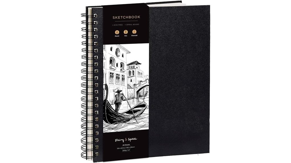 hardcover spiral artist sketchbook