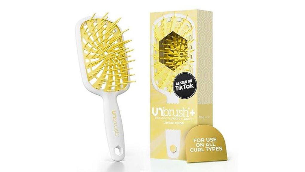 heat friendly detangling brush for curly hair