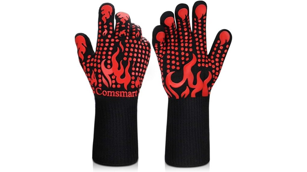heat resistant silicone bbq gloves