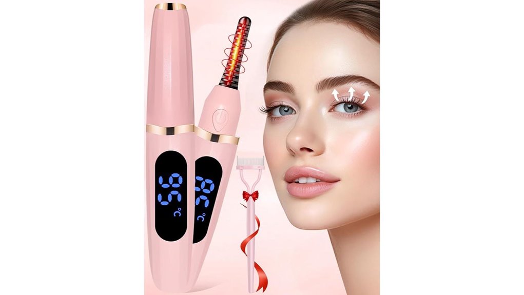 heated led display eyelash curler