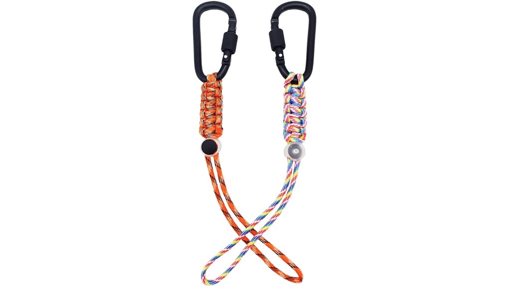 heavy carabiner with paracord