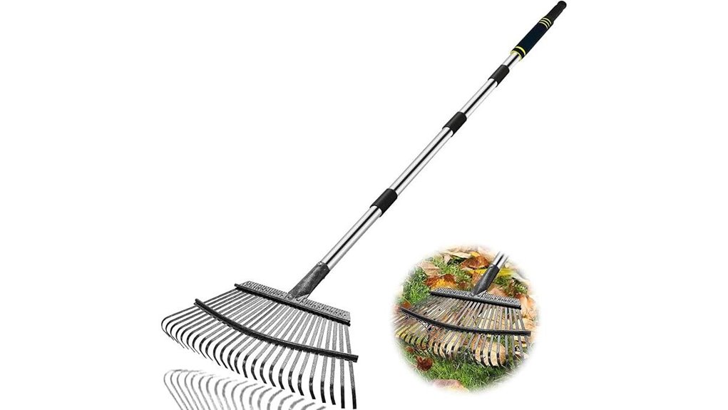 heavy duty adjustable 25 tine rake