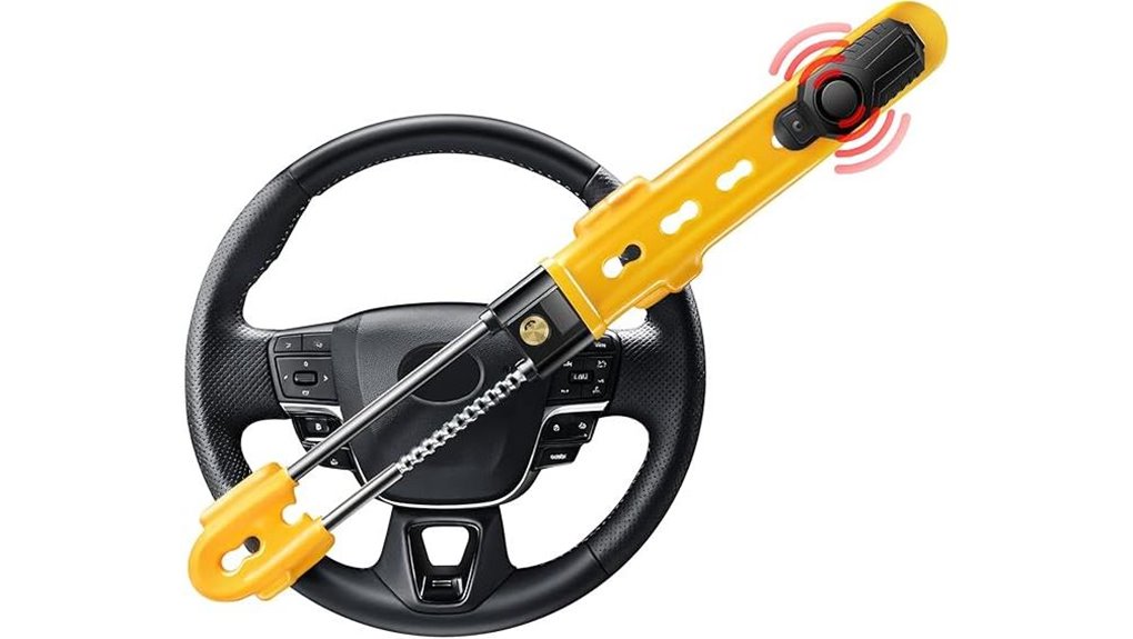 heavy duty alarm steering lock