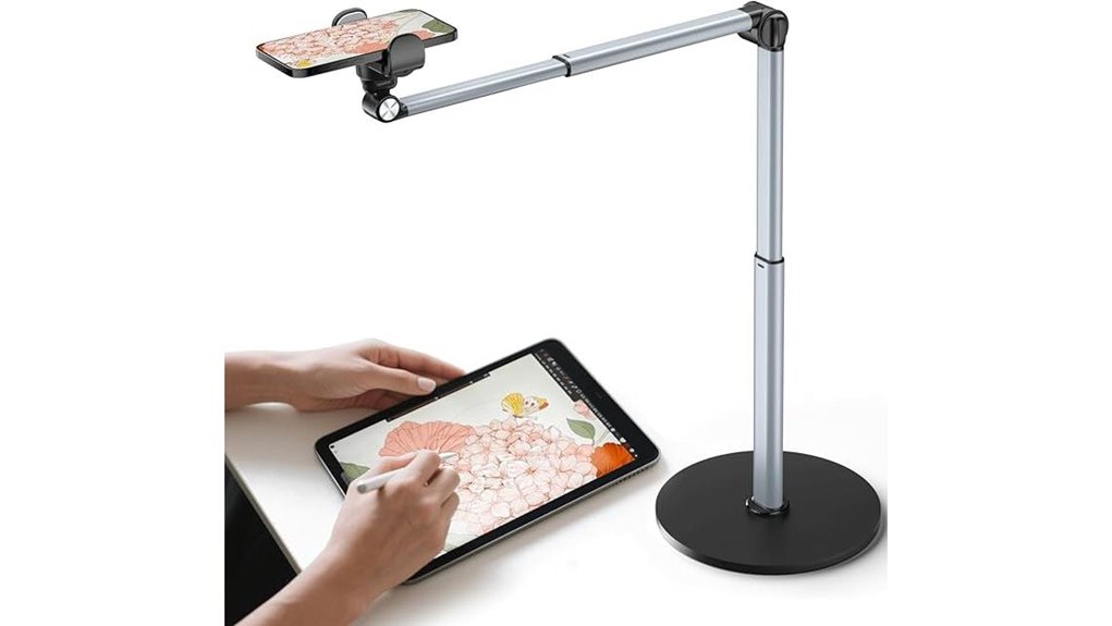 heavy duty aluminum overhead phone stand