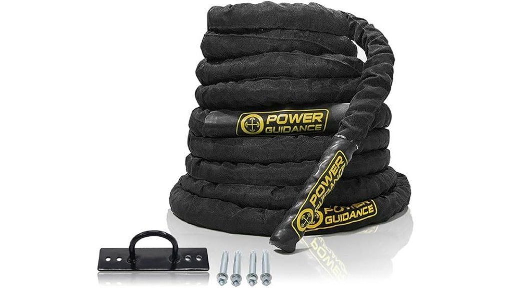 heavy duty anchored battle rope