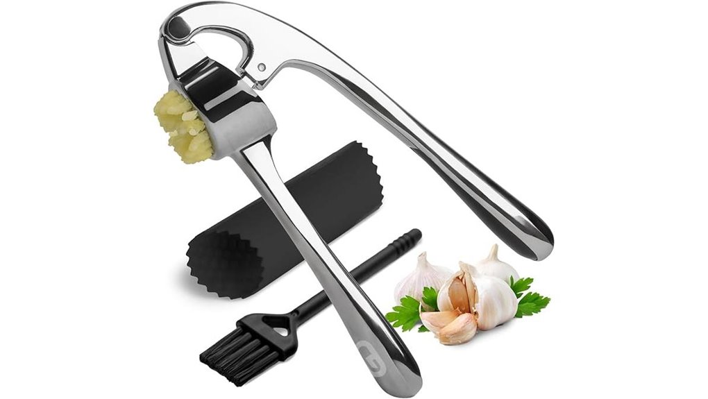heavy duty garlic press accessory set