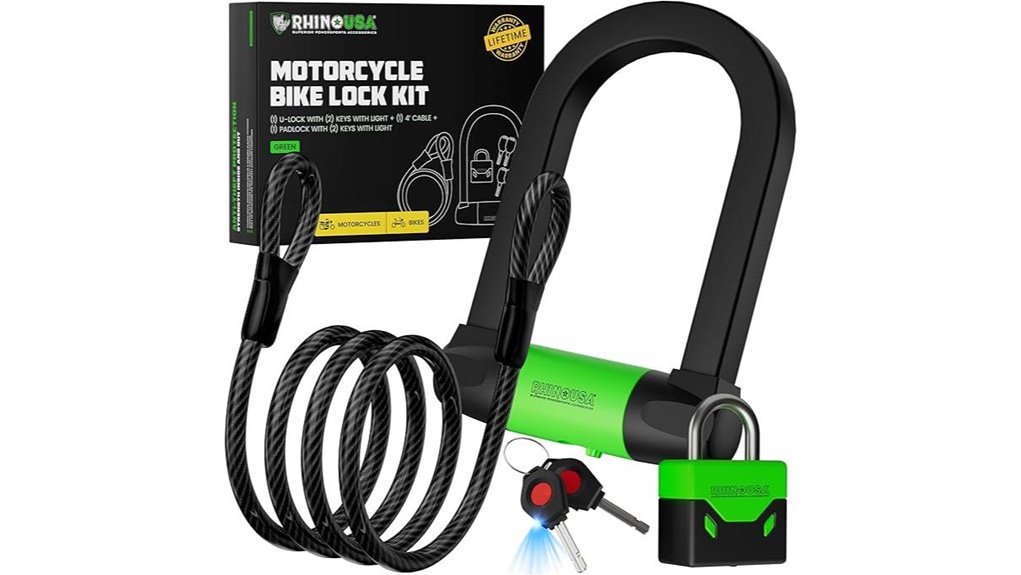 heavy duty u lock with cable