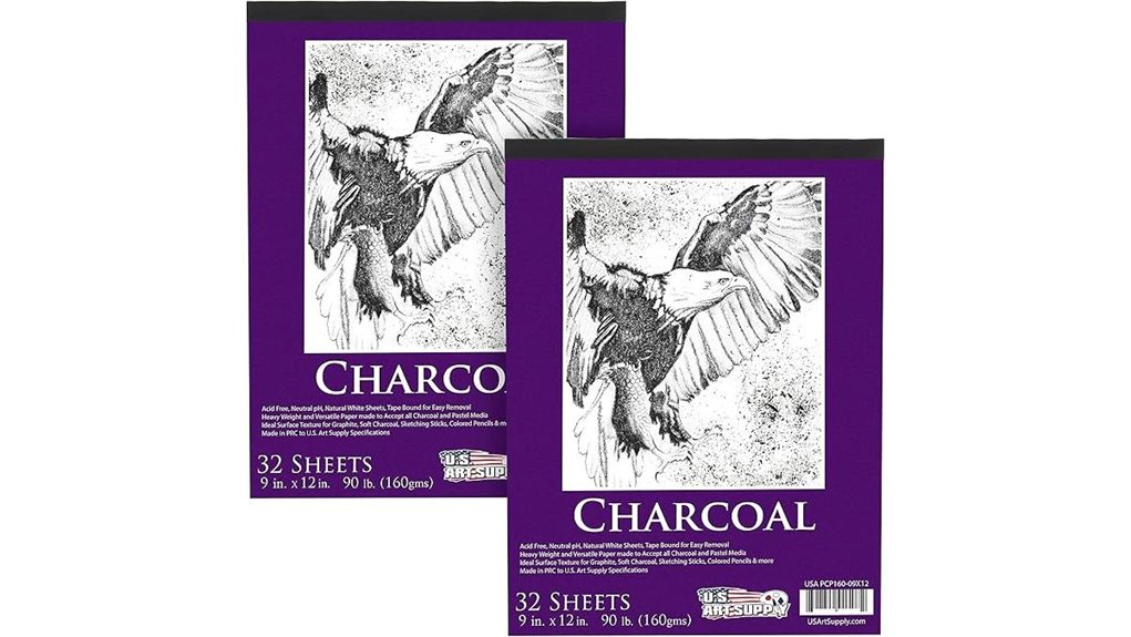 heavyweight 9x12 charcoal sketchbooks