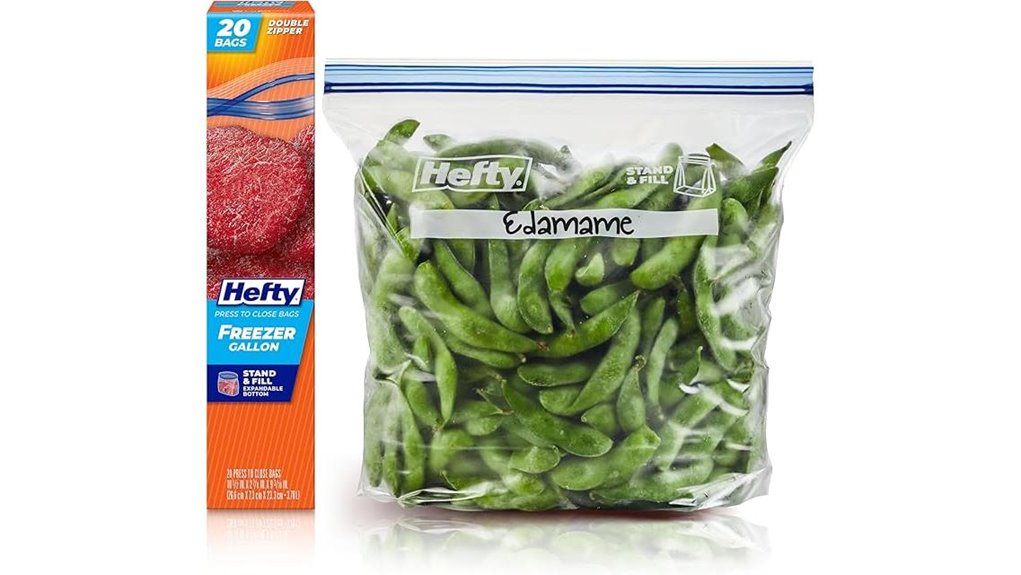 hefty gallon plastic freezer bags