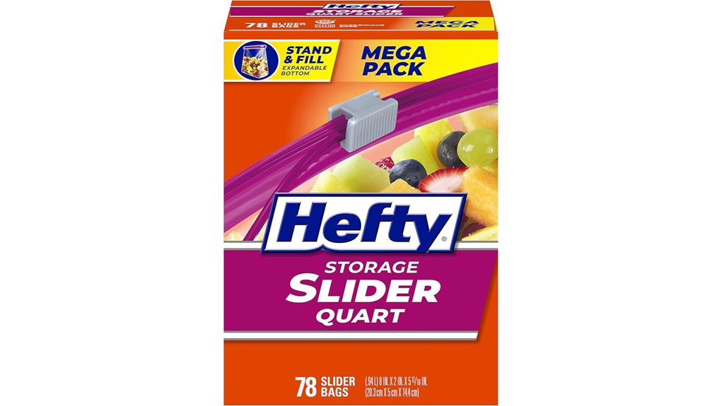 hefty quart storage bags