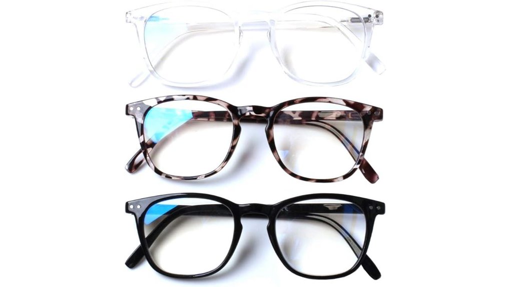 henotin three pack blue blocking reading glasses