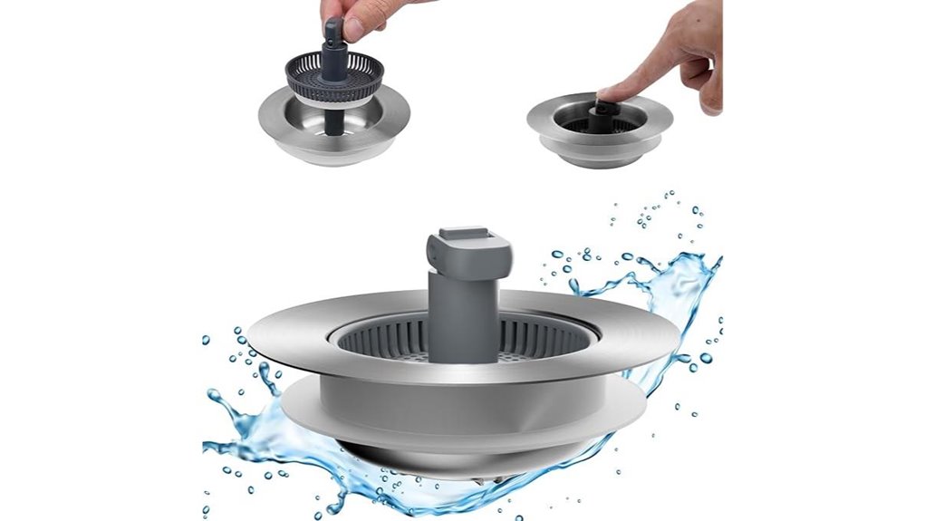 hibbent stainless steel sink strainer