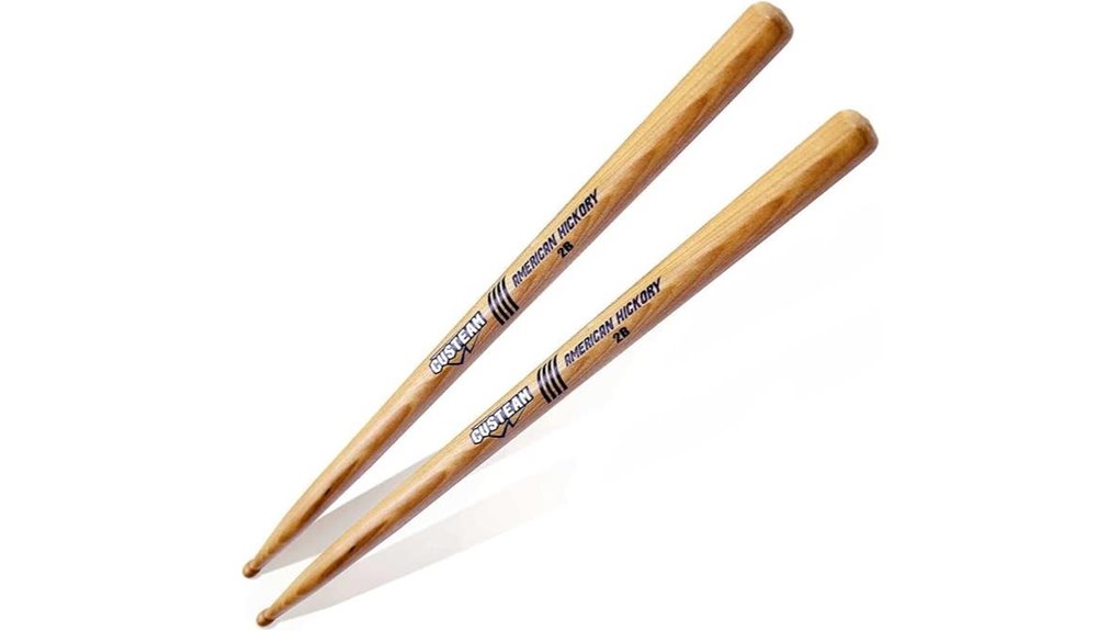 hickory teardrop wood tip drumsticks