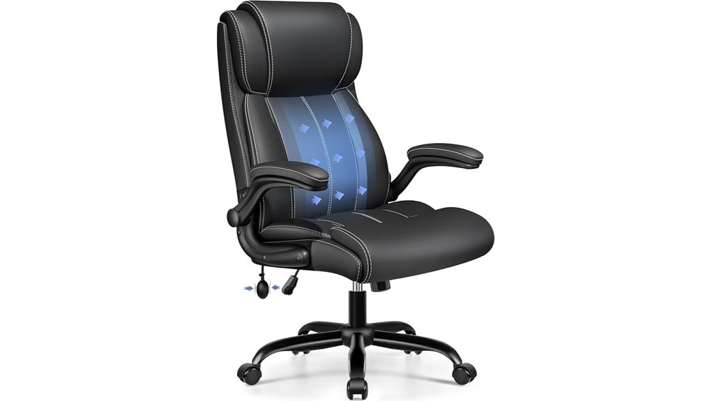 high back leather ergonomic chair