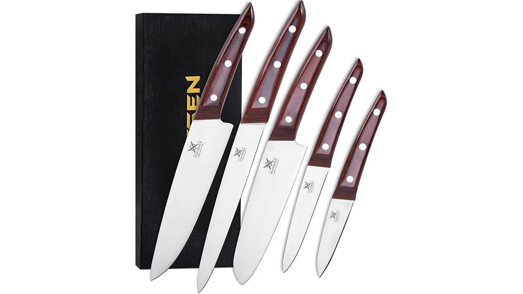 high carbon five piece chef set