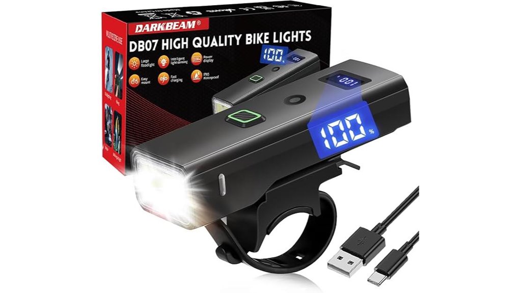 high lumen rechargeable bike headlight
