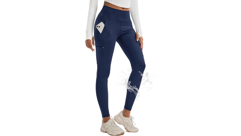 high rise water resistant cargo leggings