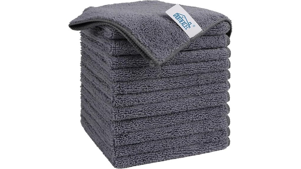 homexcel grey microfiber cleaning cloths