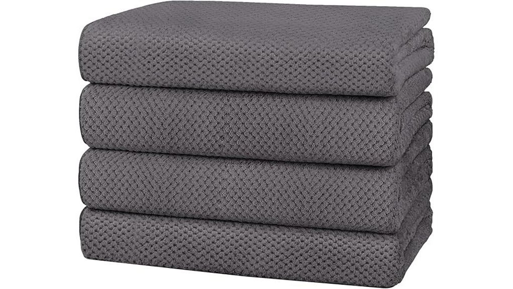 homexcel grey microfiber towel set