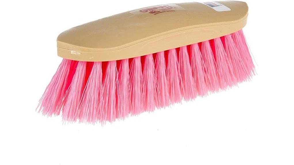hot pink ergonomic horse grooming brush