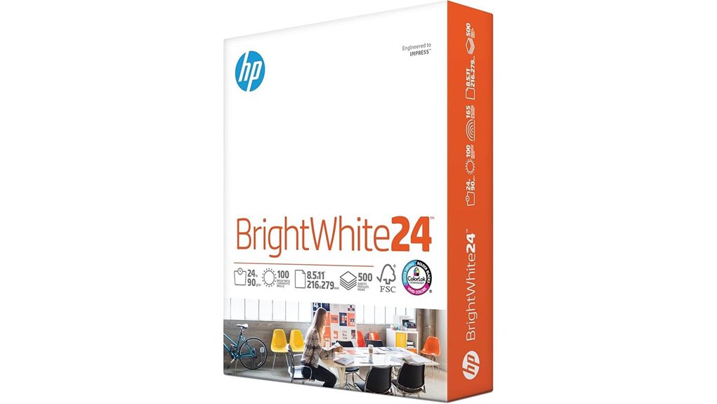 hp bright white 8 5x11 24lb paper