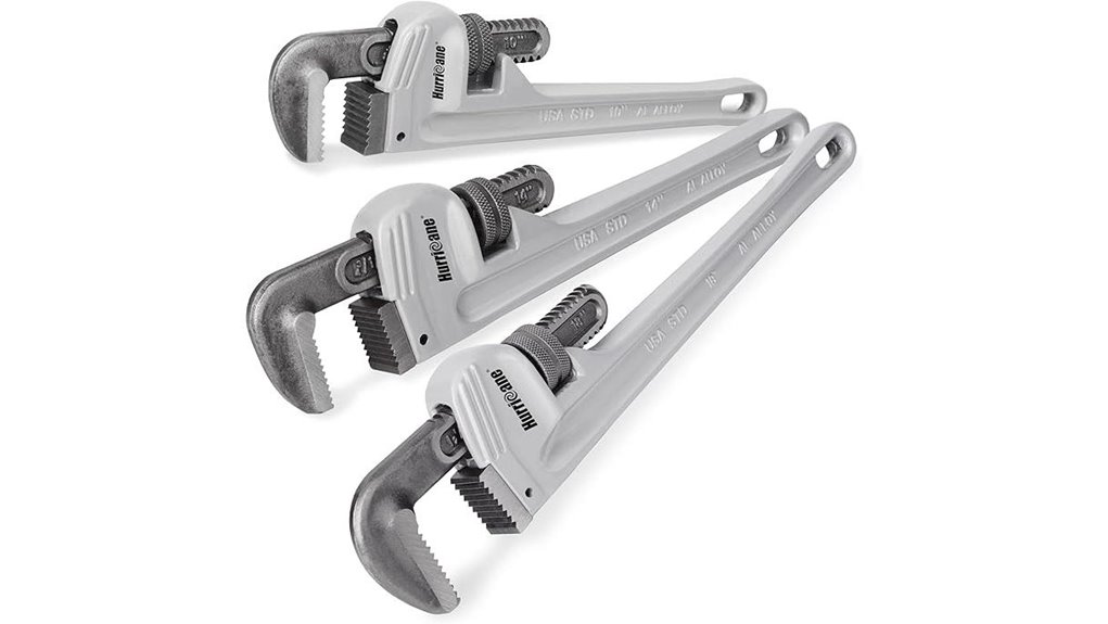 hurricane three piece aluminum pipe wrench