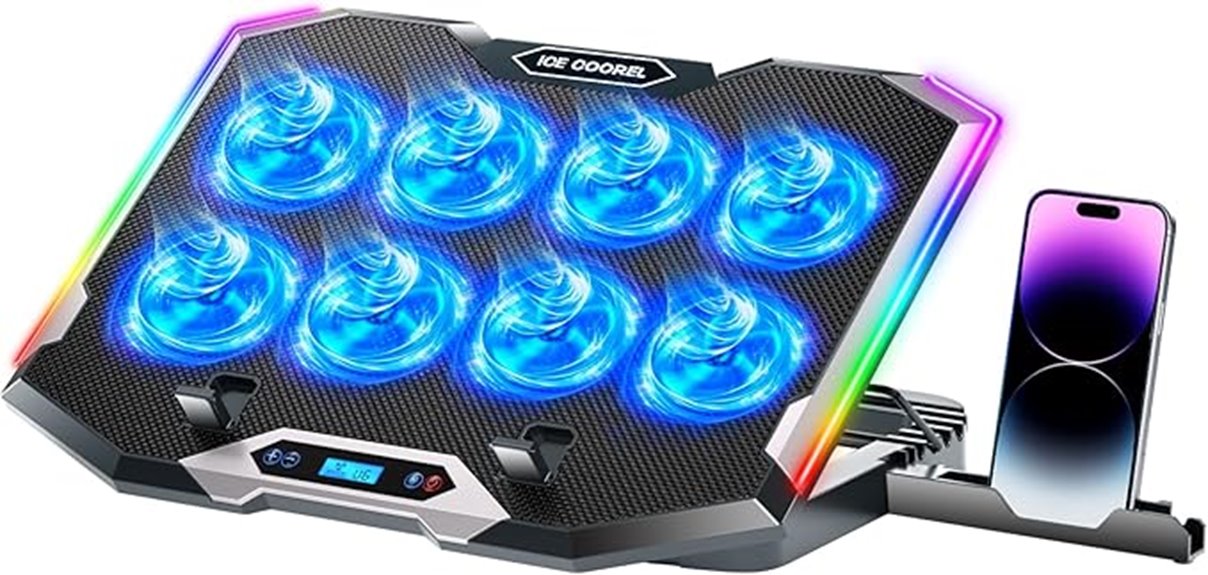 ice coorel rgb laptop cooling pad