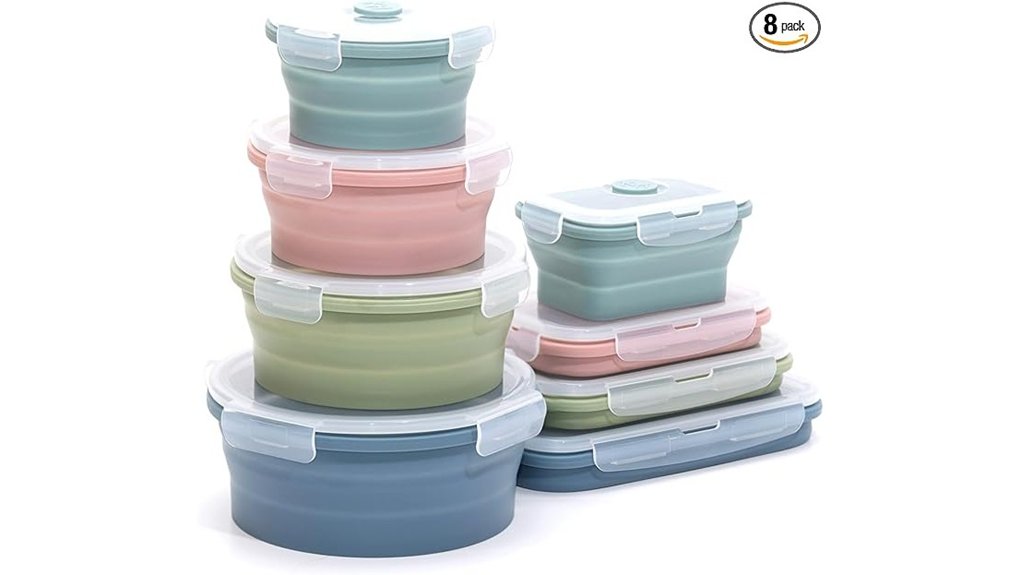 indigo collapsible silicone containers set