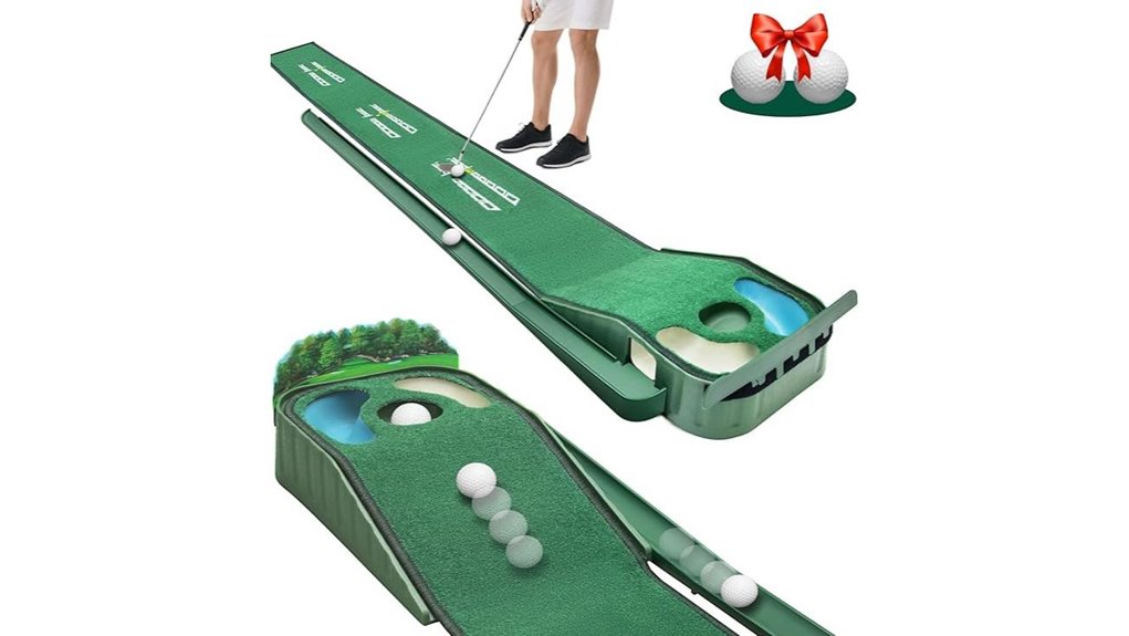 indoor putting mat with ball return