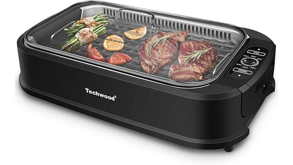 indoor smokeless 1500w electric grill