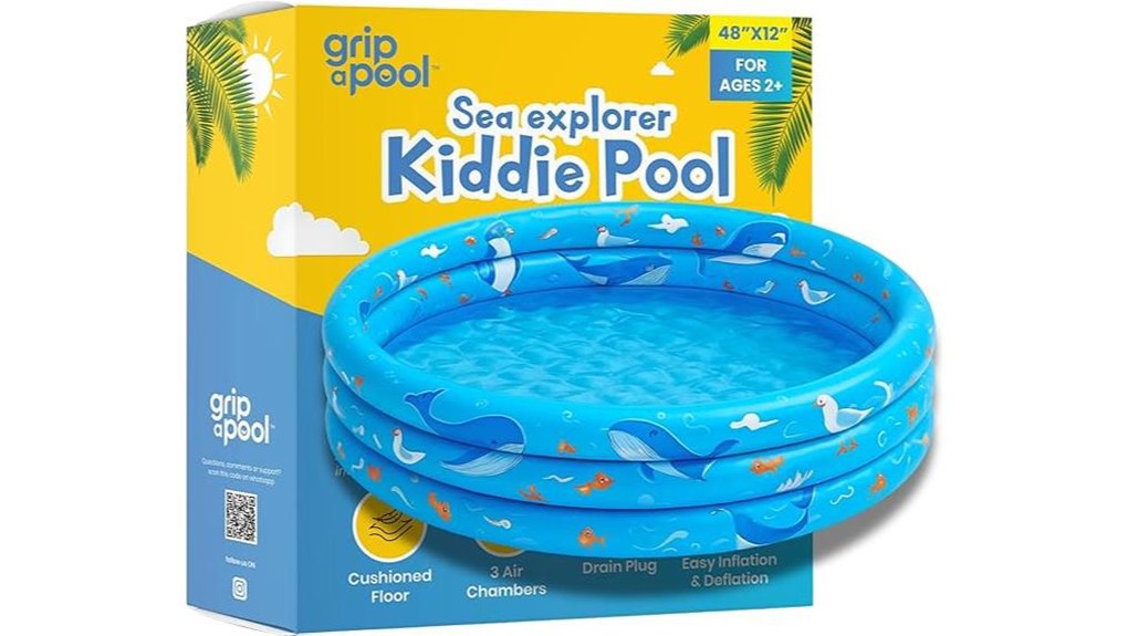 inflatable toddler pool with cushioning