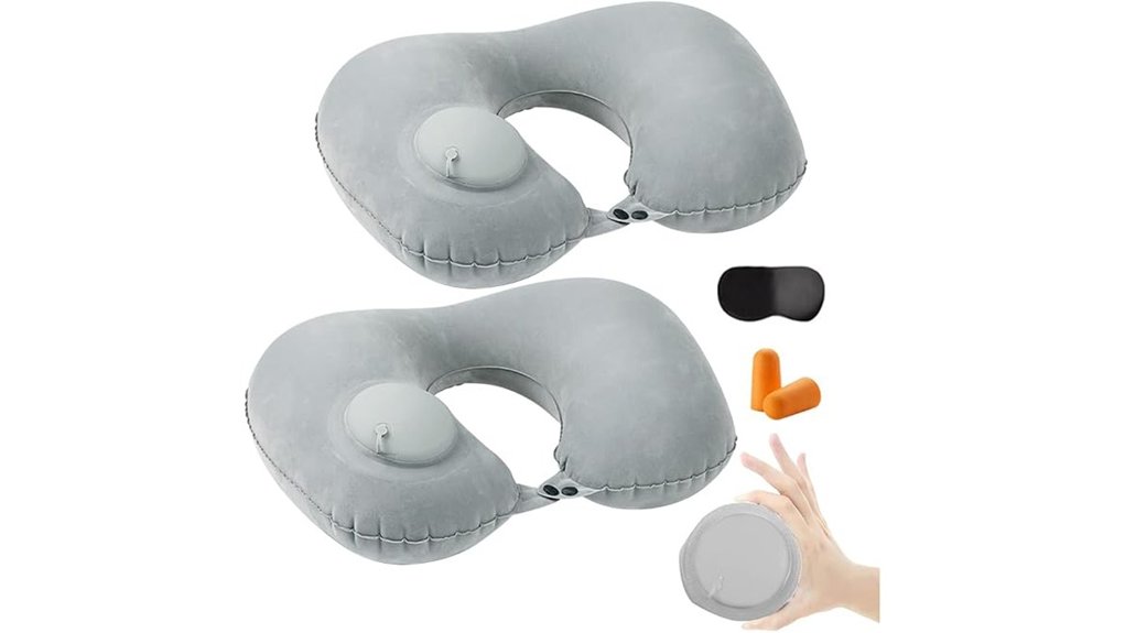 inflatable u shaped travel neckpillows
