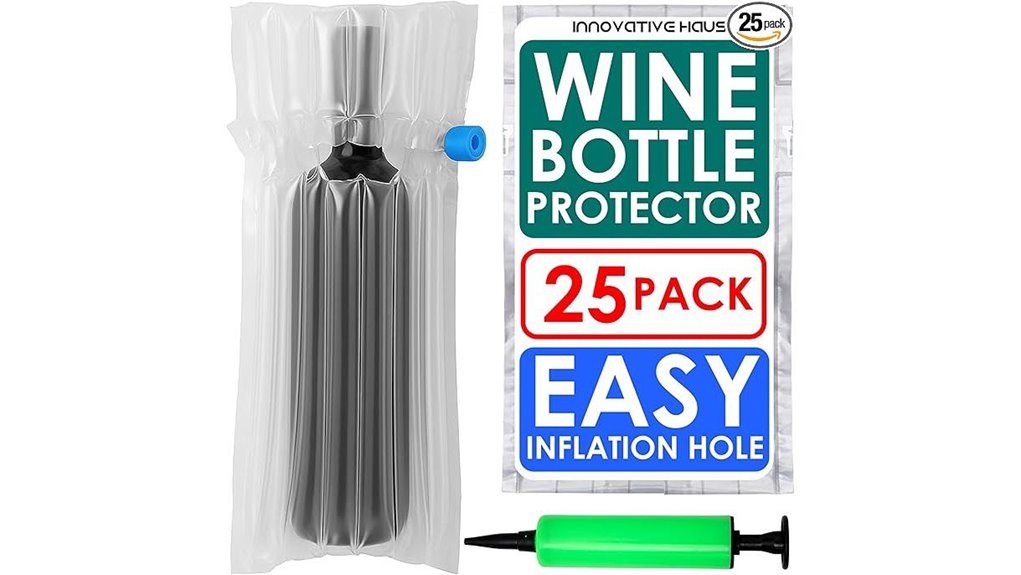inflatable wine bottle protector bags