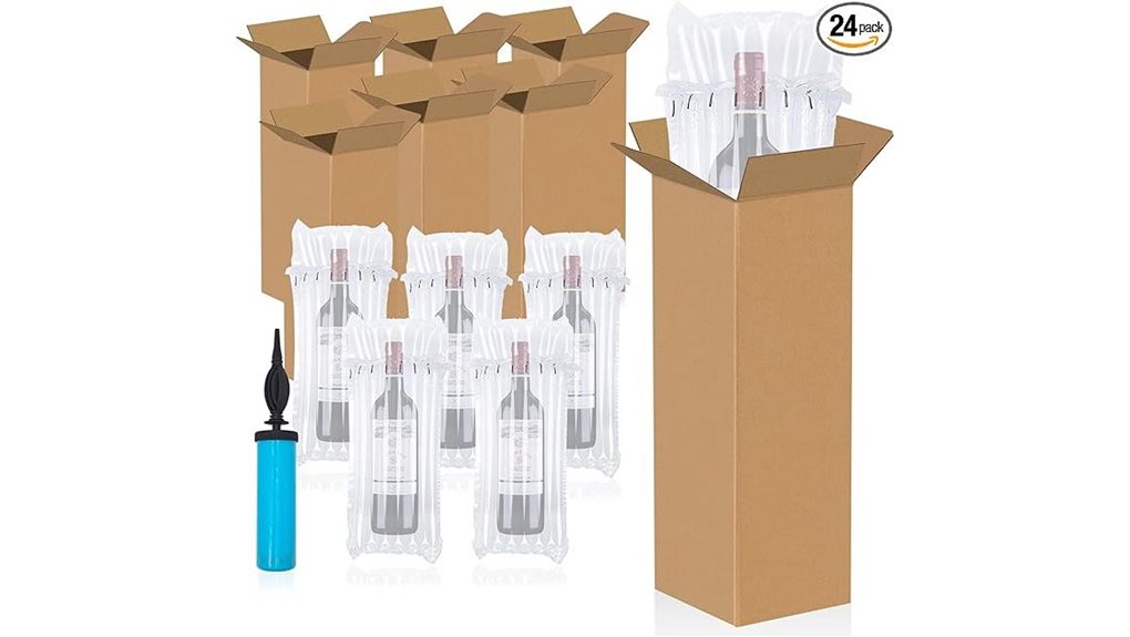 inflatable wine bottle shipping kit