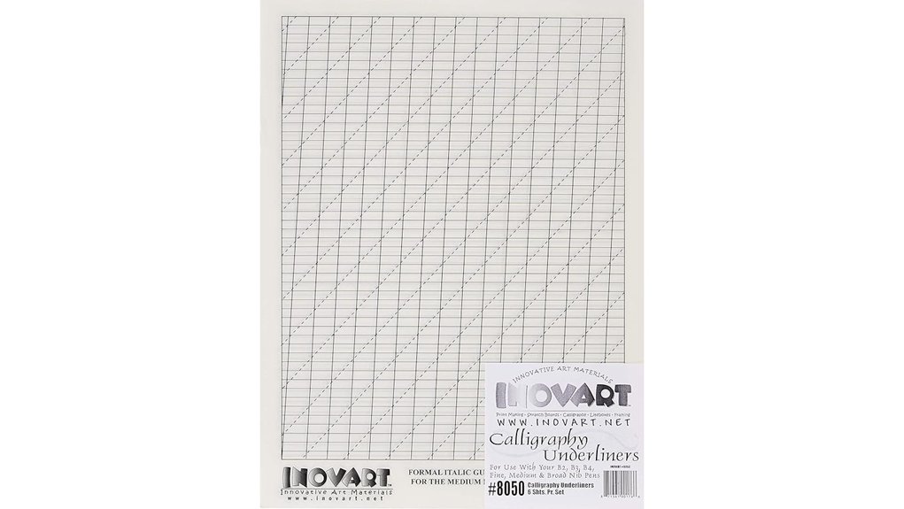 inovart calligraphy underline sheets