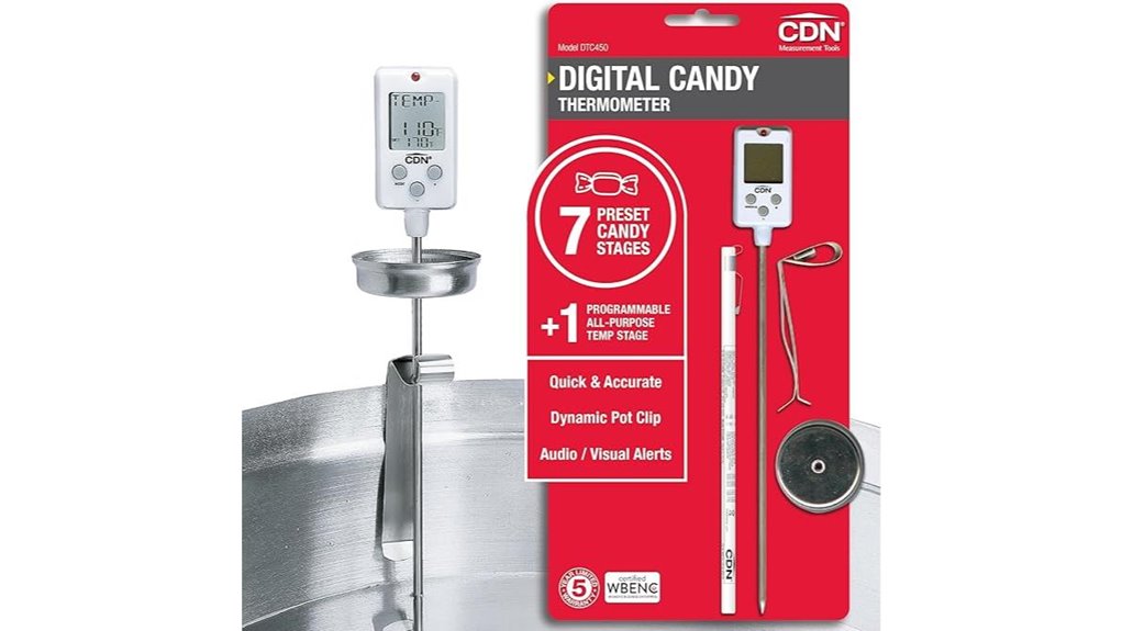 instant read digital thermometer with clip