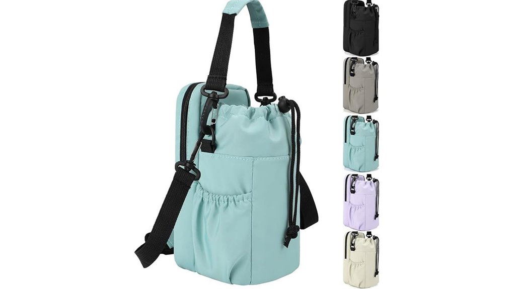 insulated crossbody bottle phone pocket