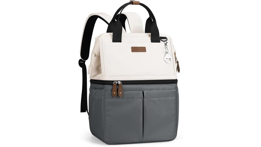 insulated double deck cooler backpack