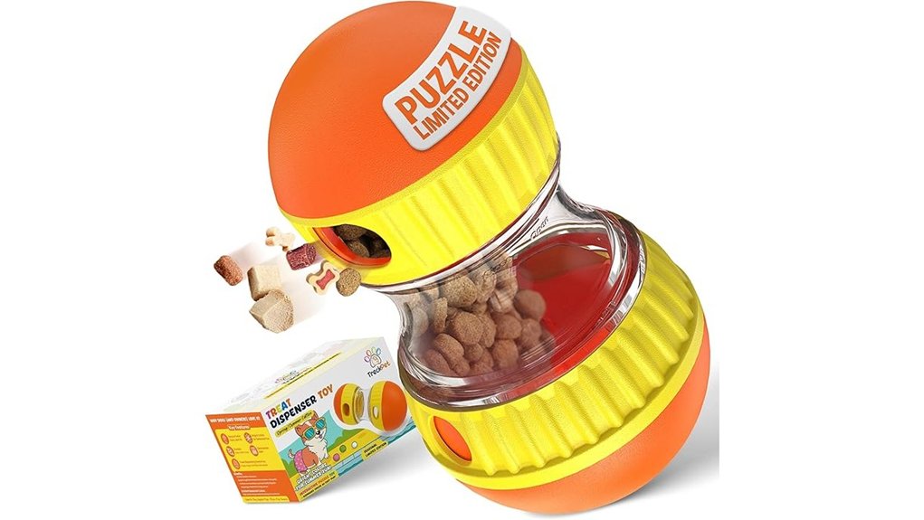 interactive dog treat dispenser puzzle