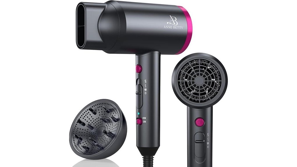ionic 1800w fast hairdryer with diffuser