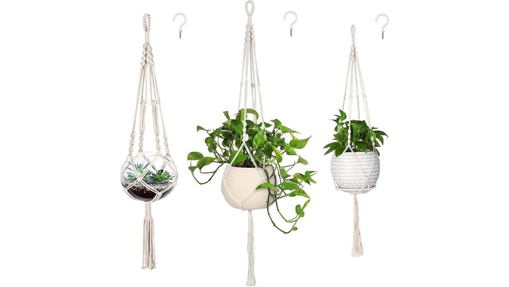 ivory macrame plant hanger pack