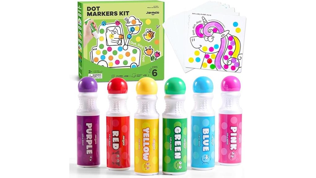 jar of washable dot markers